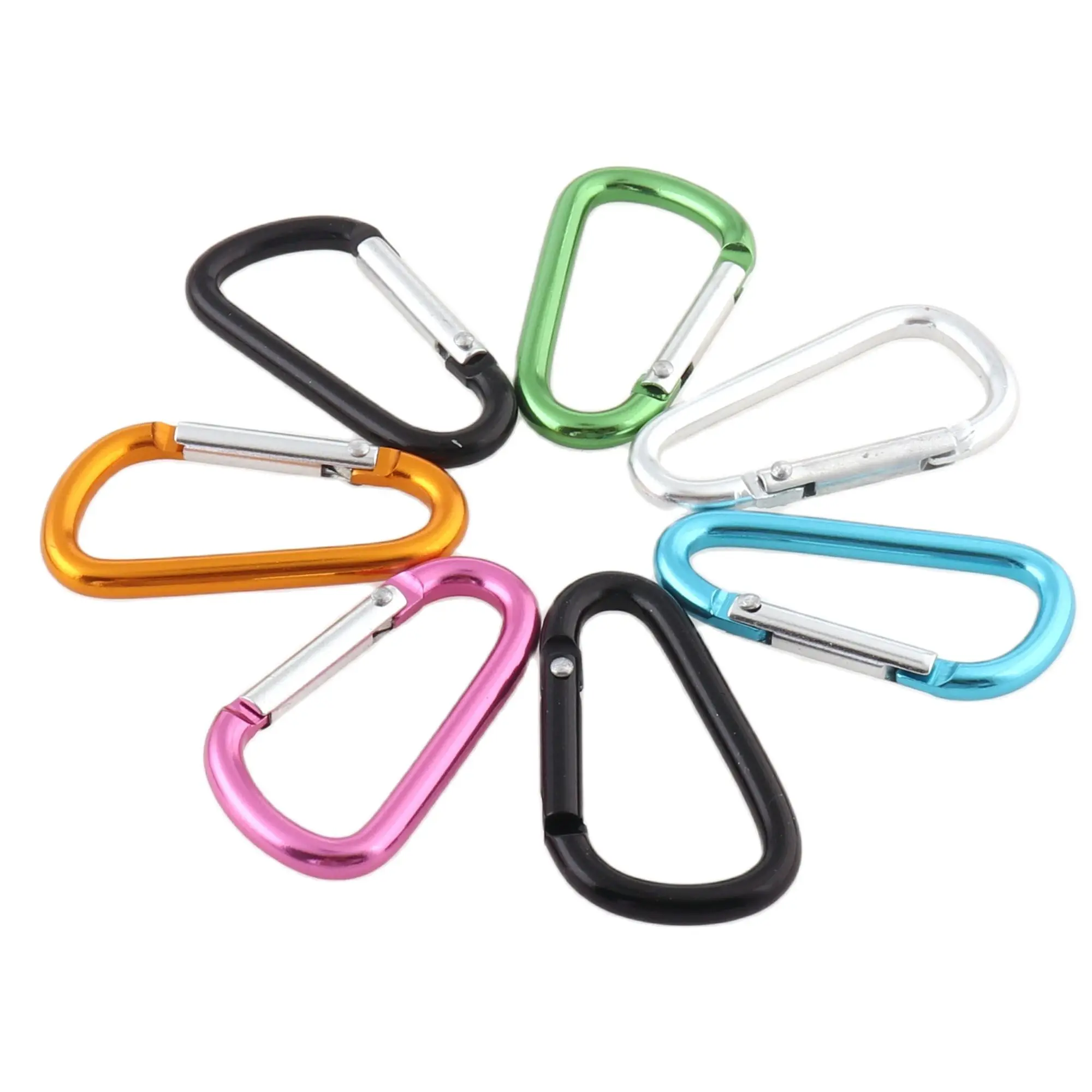 Carabiner Black/silver/blue/green/orange/purple Keychain Clip Carabiner Hiking Buckle Split Mini Spring Clasps Hook Carabiner DI