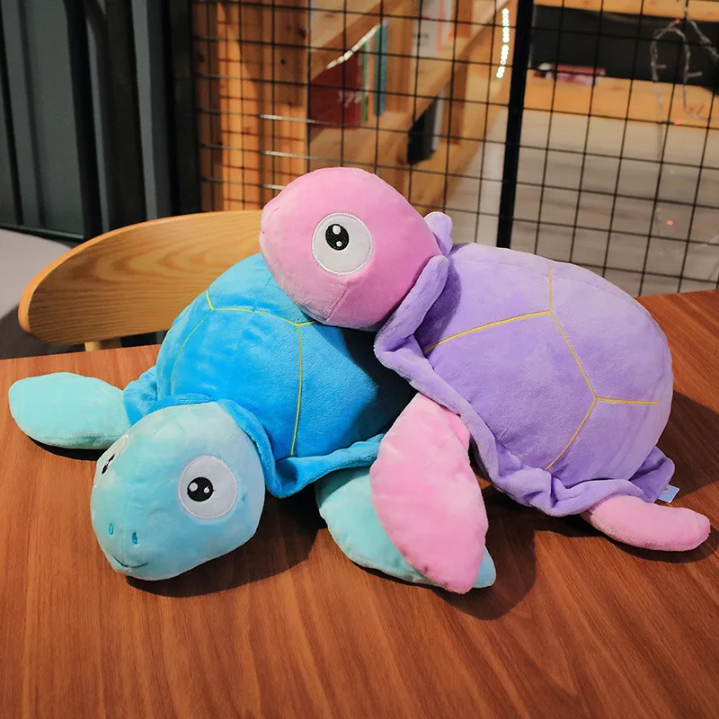 

Hot 1pc 40CM Soft Huggable Baby Tortoise Plush Pillow Cartoon Colorful Animal Turtle Toys Stuffed Dolls for Children Xmas Gifts