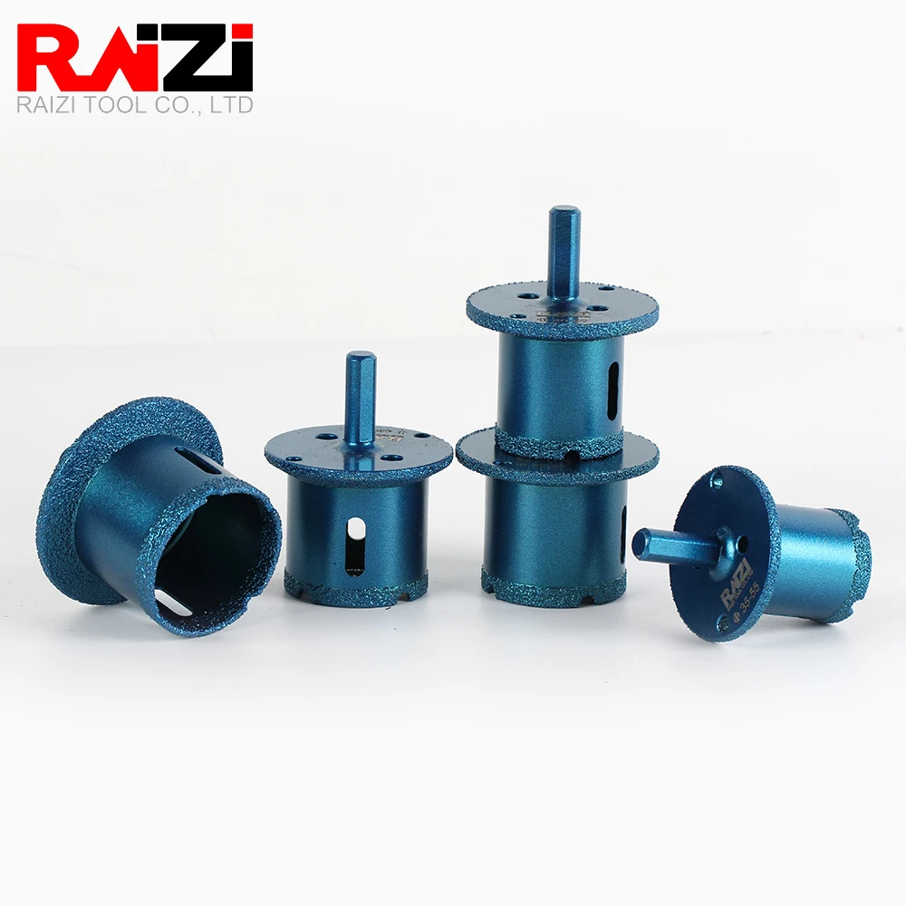 Raizi 1PCS Vacuum Brazed Diamond Hole Stone Drill Bit Basin Opener For Drainage Hole Stone Marble Ceramics