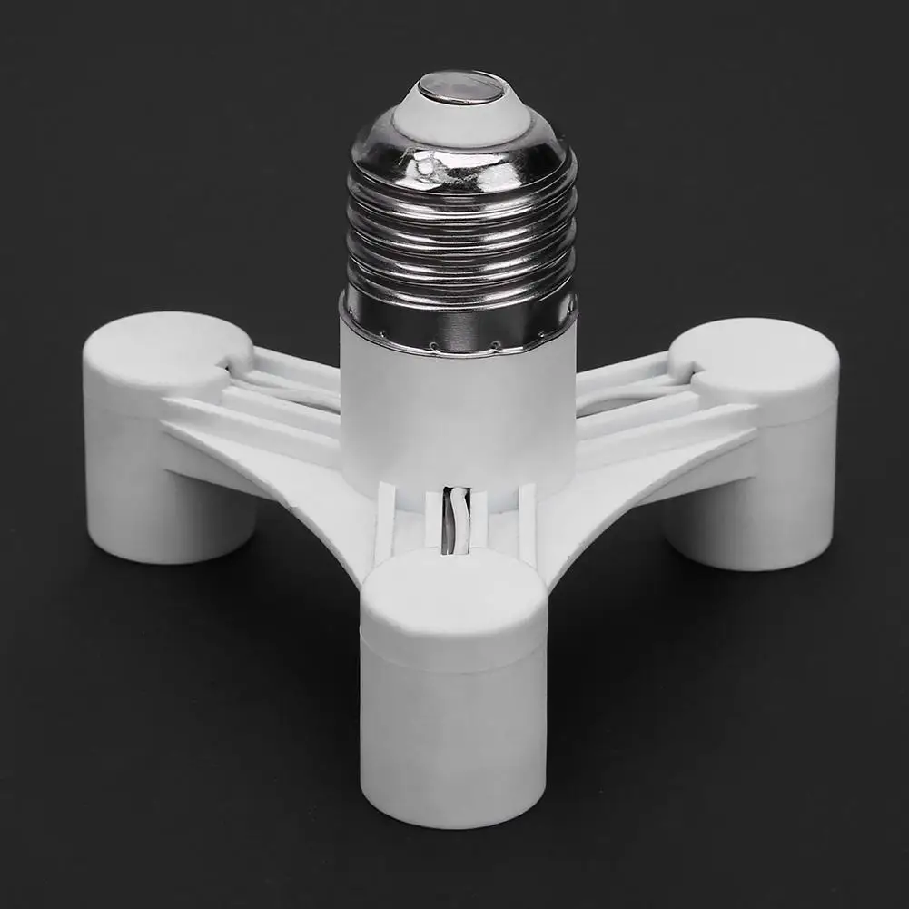 E27 to E14 3/4 Blub Head Lamp Holder Lamp Base For Light Bulb Socket Adapter Splitter Screw Induction Lamp Bulb Holder Lamp Base