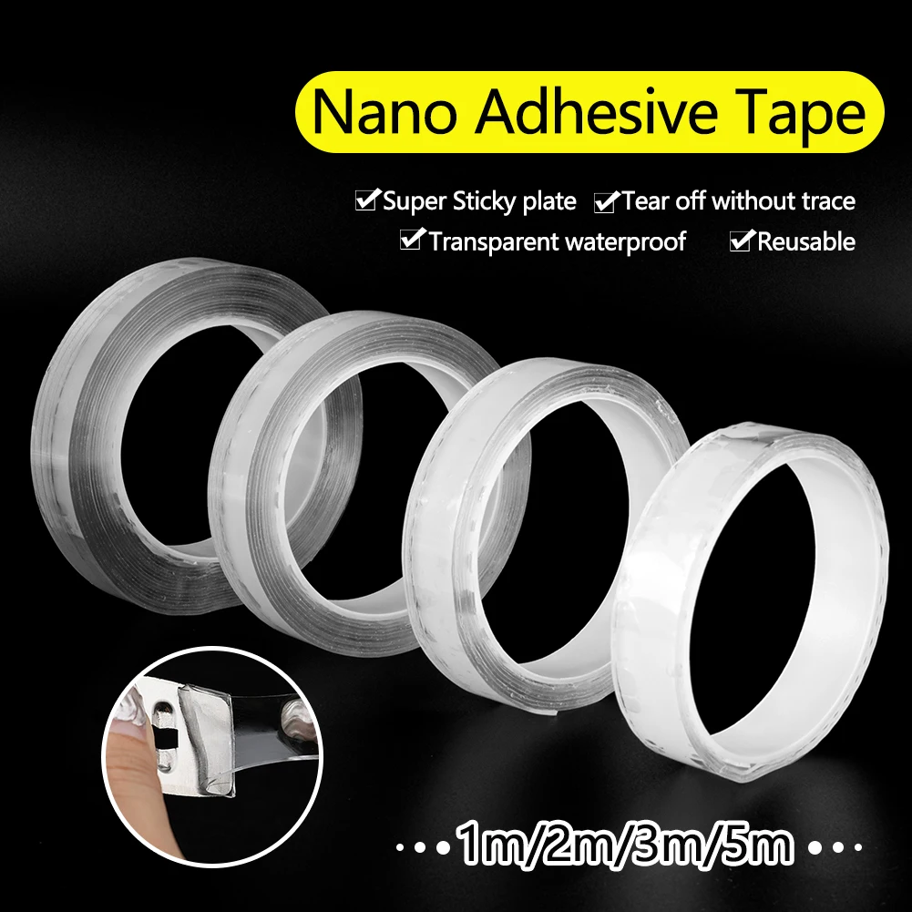 Double-sided Seamless Sticker Free Punching Nano Sticker Invisible Waterproof Moisture Proof Tape Birthday Party Home Decor Tape