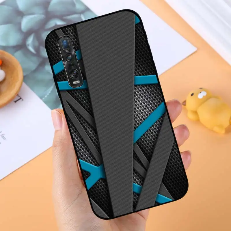 Car Carbon fibre For OPPO Find X3 X2 Lite K5 K3 R17 R15 R9S F15 F11 F19 F9 F7  Neo Pro Soft Silicone Phone Case