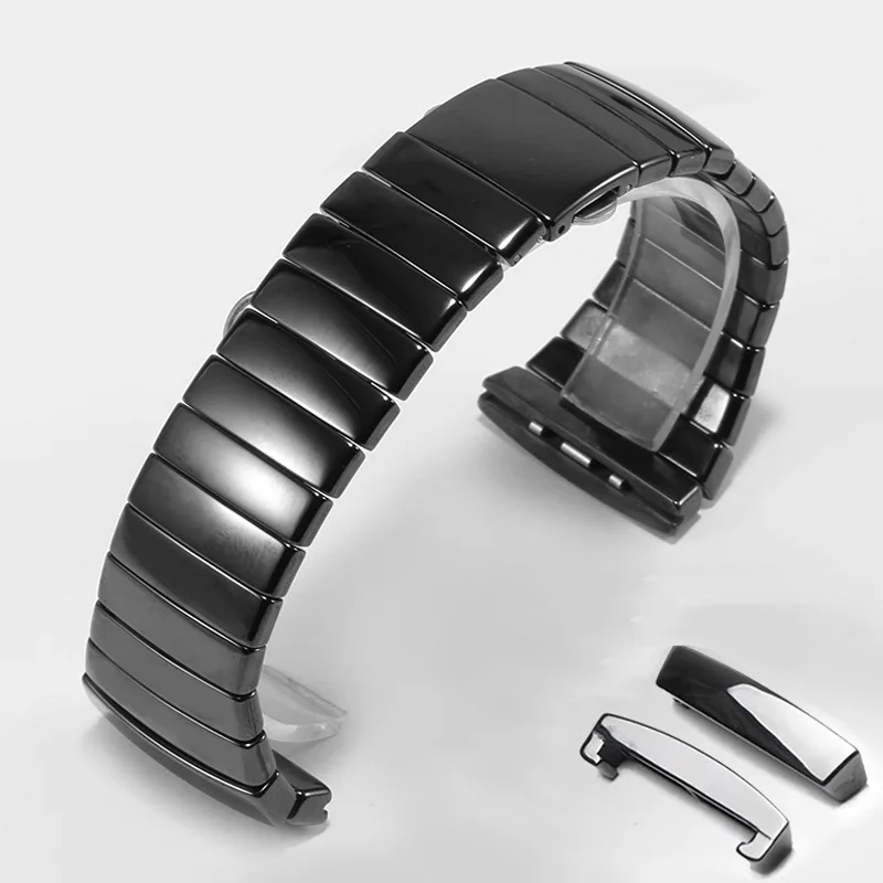 Replacement strap for Ceramic watchband black Special interface bracelet for  SINTRA series men and women watch accessories