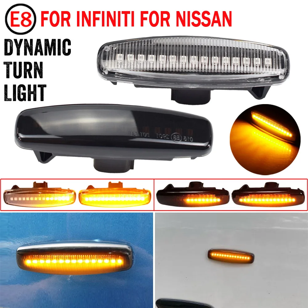 Dynamic Fender Turn signal Led Side Marker For for Nissan Fuga Y50 Murano Z51 Pathfinder R52 Skyline V36