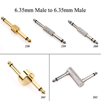 1 Piece Guitar Effect Pedals Convert Instrument Connector Adapter Connector Metal Solder Plug Patch Audio adaptors 6.35mm jack