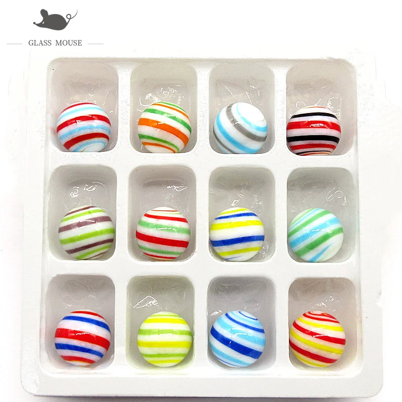 18mm New Handmade Glass Marbles Balls Charms Home Decor Accessories For Fish Tank Vase Filled Pellet Game Toys For Kids Children