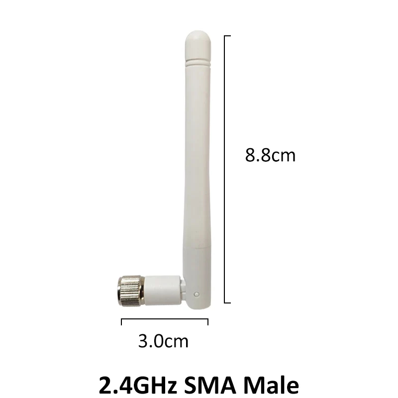 Grandwisdom 5pcs 2.4G antenna 3dbi sma male wlan wifi 2.4ghz antene pbx iot module router signal receiver antena high gain