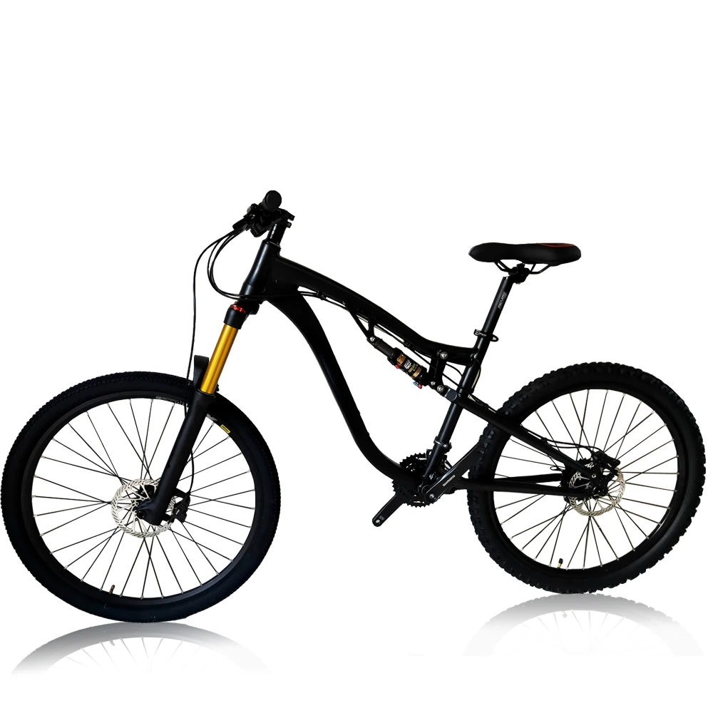 

Kalosse 27.5*2.35 Inches Soft-Tail Customized Colors Mountain Bike 24 Speed Bicycle Hydraulic Brakes