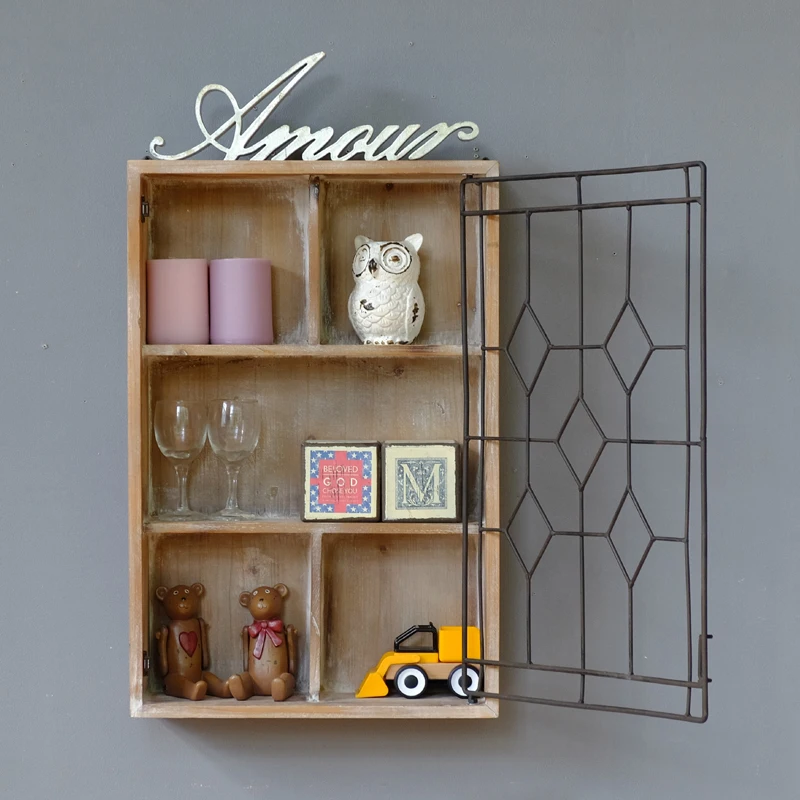 retro vintage wooden wall hanging cabinets