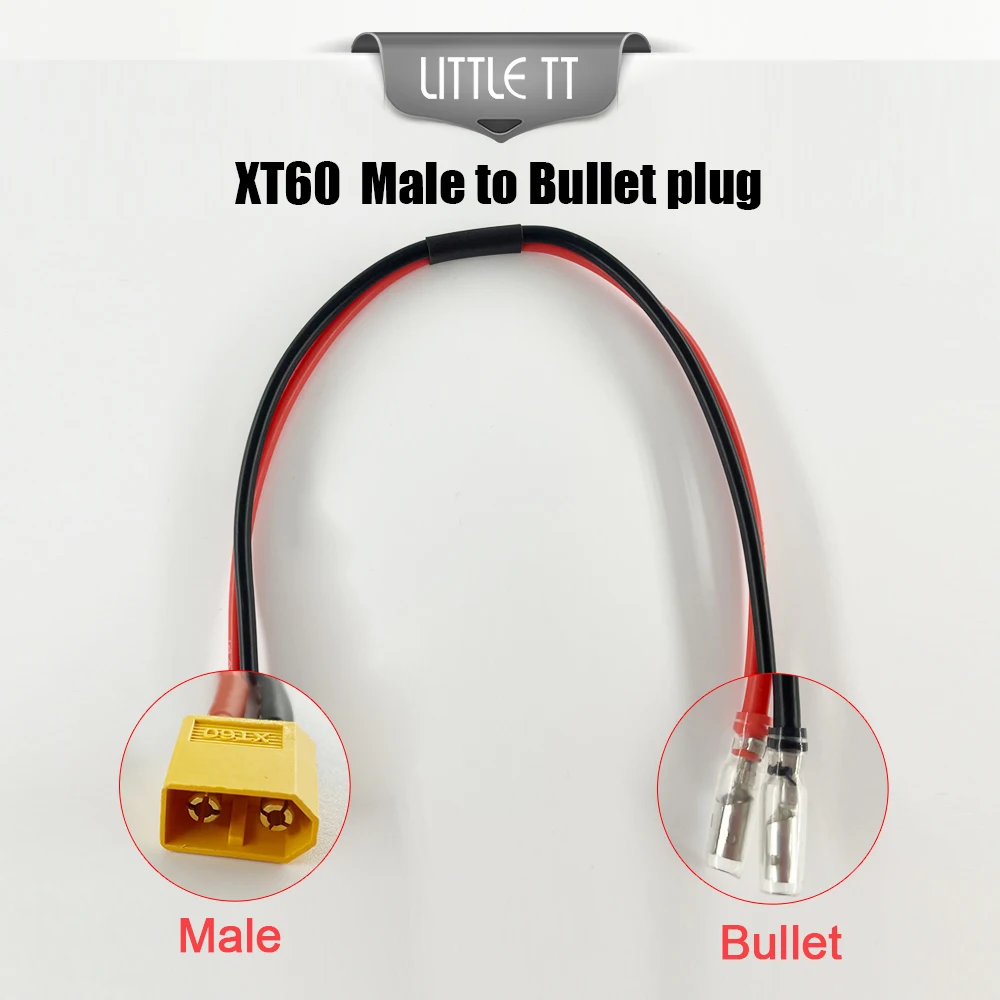 Connecteur adaptateur femelle à mâle pour batterie RC Lipo, câble d'extension, fils, moteur, 14AWG, 12AWG, 327mm, Count60, PP30 Bullet