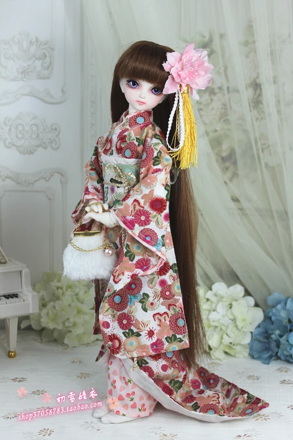 1/4 BJD Accessories doll clothing  Japanese Kimono yukata +handbag set for BJD/SD,not include doll,shoes,wig and other E2521