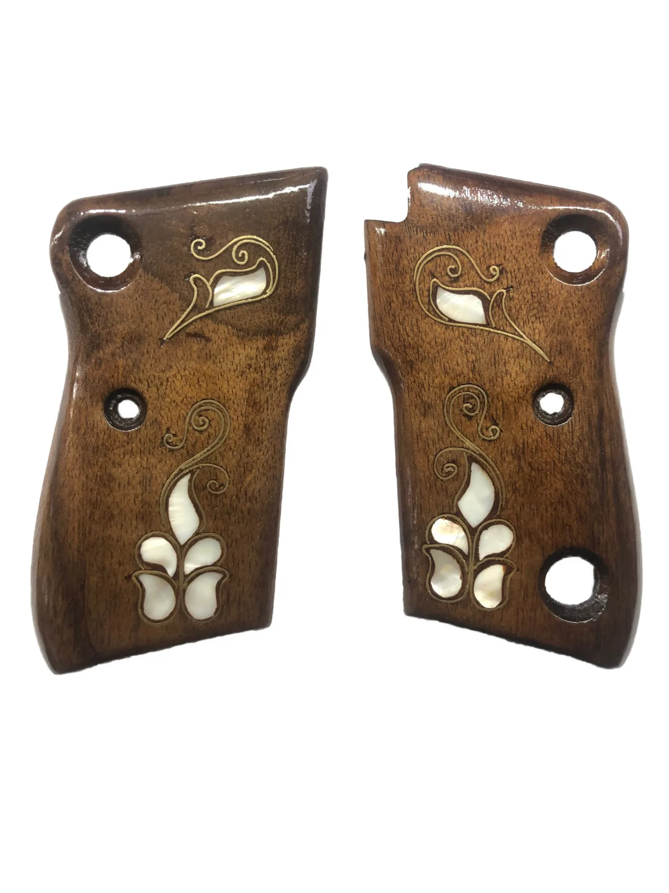 

Saddam Beretta M1951 Compatible Special Series Pearl Inlaid Laser Cut Wooden Grip Mod1