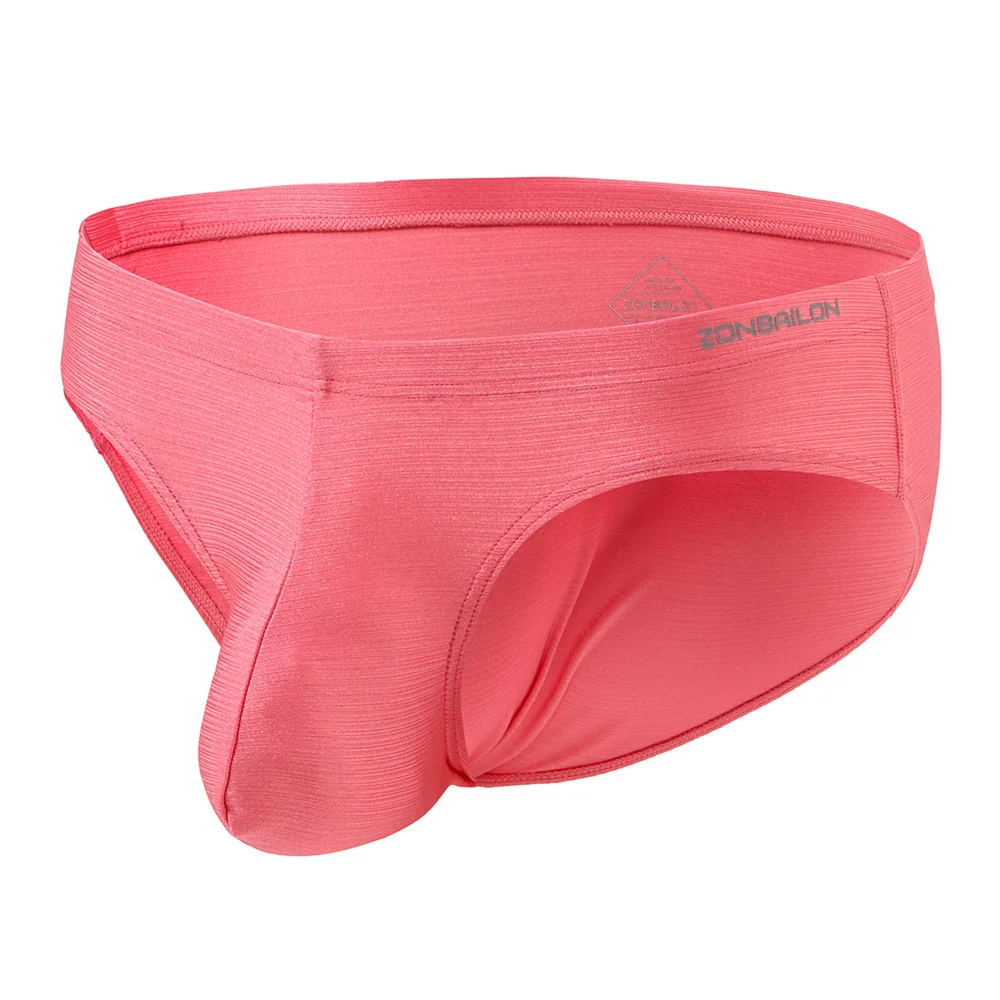 Zonbailon-Calzoncillos de nailon para hombre, ropa interior Sexy Gay, Bikini transpirable