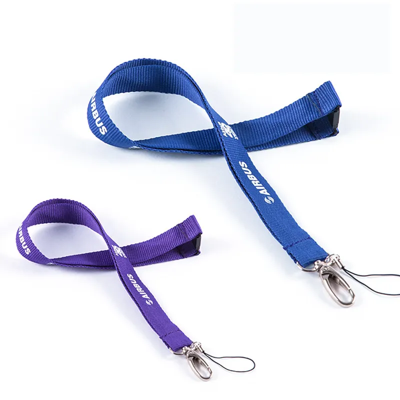 Airbus Logo Lanyard with ID Card Holder PU Leather Badge Case for 40 Years Souvenir Package Fortieth Anniversary Blue / Purple