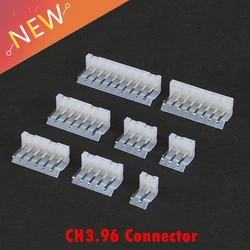 50set/lot 3.96 mm pitch CH3.96 - 2/3/4/5/6/7/8/9/12 Pin connector 50pcs Straight pin + 50pcs curved pin