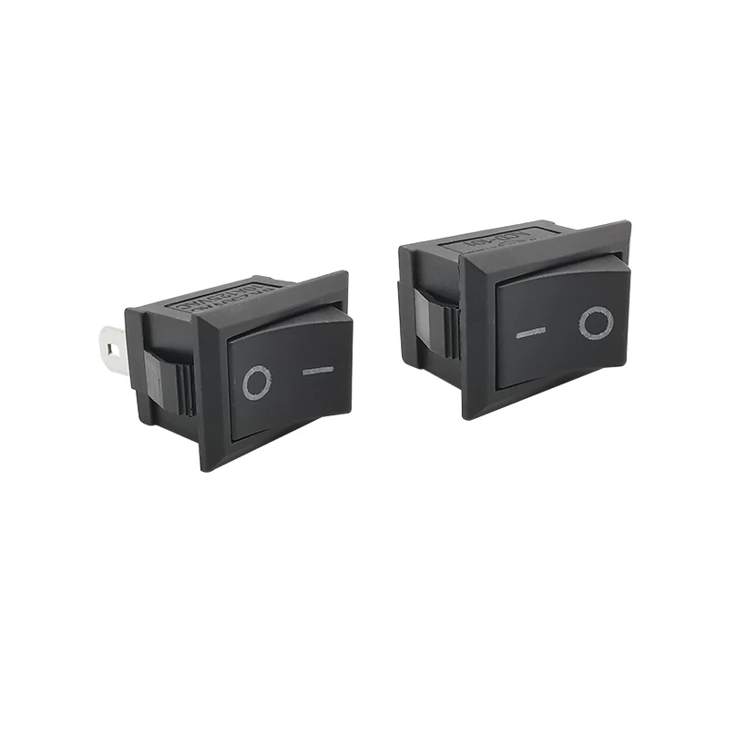 5/10Pcs KCD-101 2 Position Black Rocker Switch ON-OFF 15*21mm 6A 250V 10A 125V AC Power Boat Switches KCD101 image 3