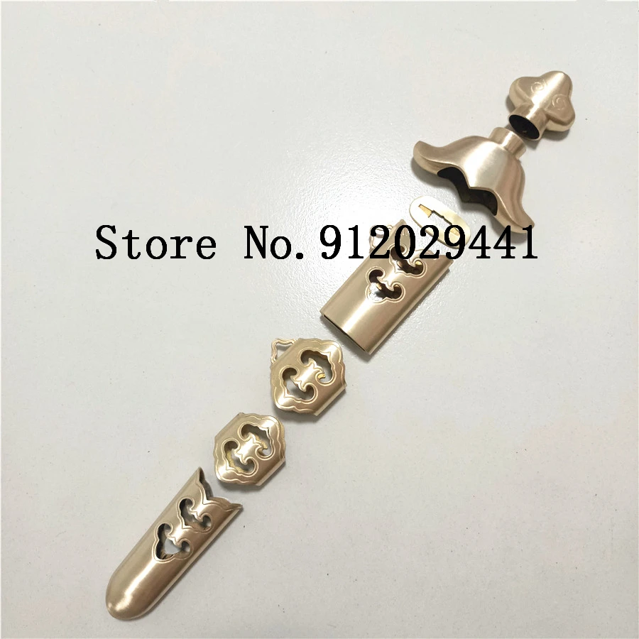 

High Quality Real Brass A Set Fittings TaiChi Jian Sword Accessories For Chinese WUSHU Jian Sword Copper Accessories