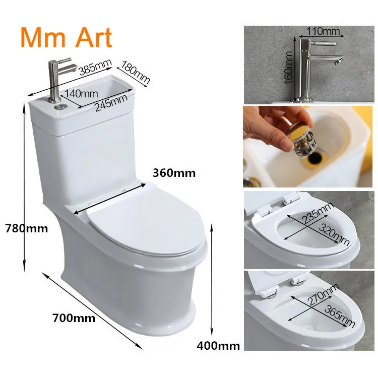 Artistic Patterned White One Piece Closestool Siphon Jet Fluishing S-Trap Floor Mounted Luxious Villa Bathroom Seat Toilet WC