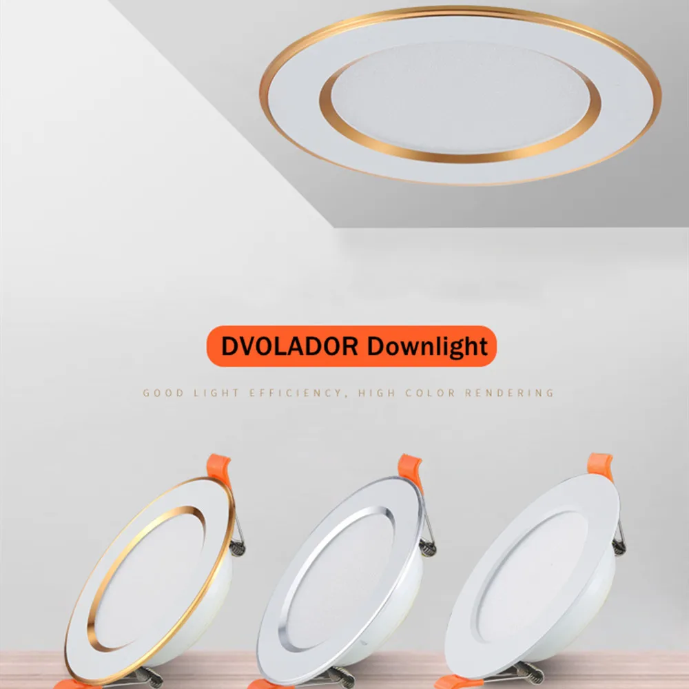 Silver White Led Downlight lights 12W 9W 7W spot led lights Warm White Natural White Ceiling Lamp Home Indoor recessed led down