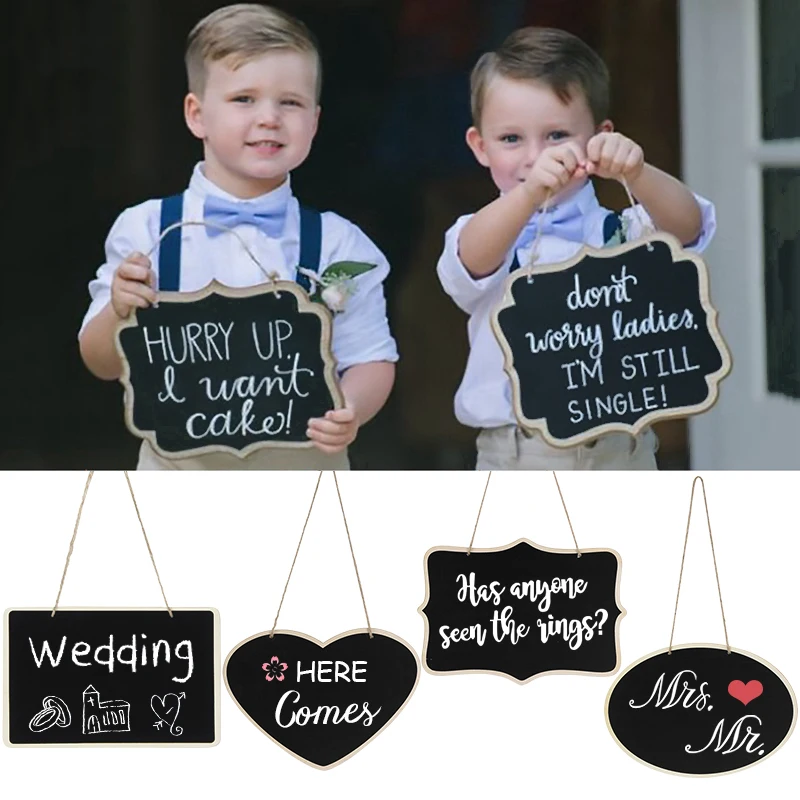 Rustic Wedding Decoration Wooden Blackboard Mr Mrs Bridal Shower Photo Props Birthday Party DIY Home Decor Chalk Message Board