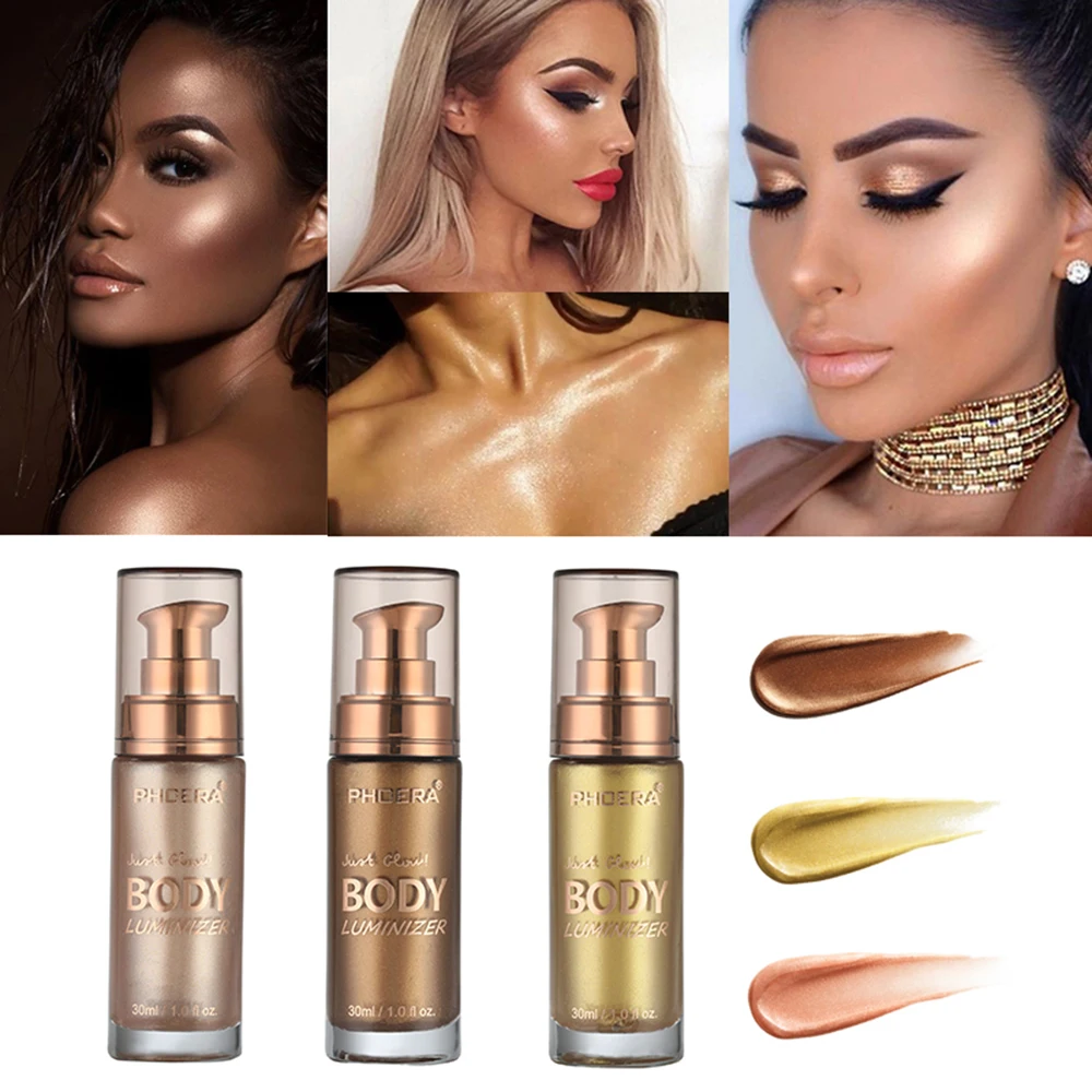 Shimmer Highlighter Luminizer Foundation Brighten Cream per viso e corpo Natural Radiance fluorescenza a lunga durata