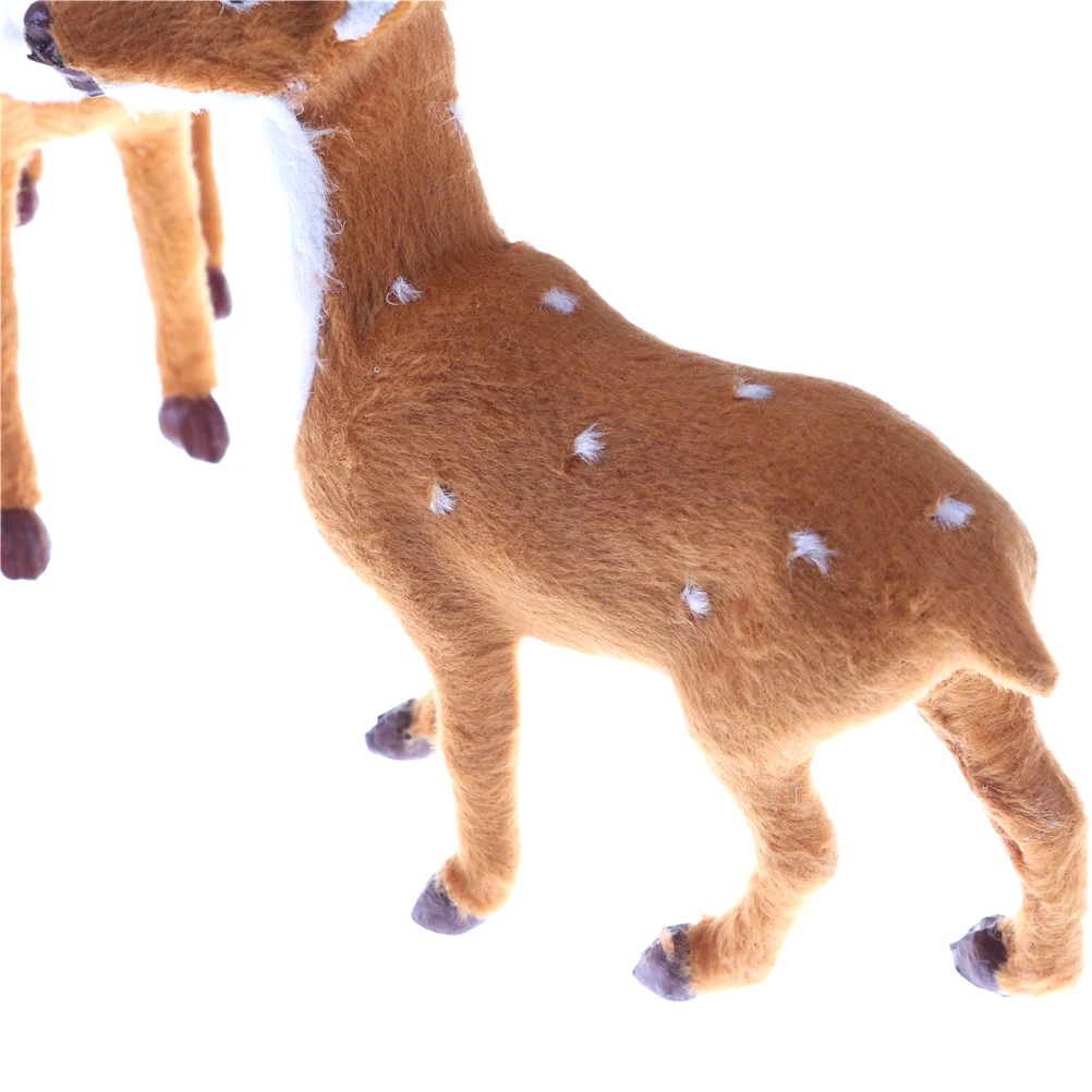 Simulation Christmas Deer Christmas Elk Plush Reindeer Christmas Decoration Fairy Garden Miniatures Props
