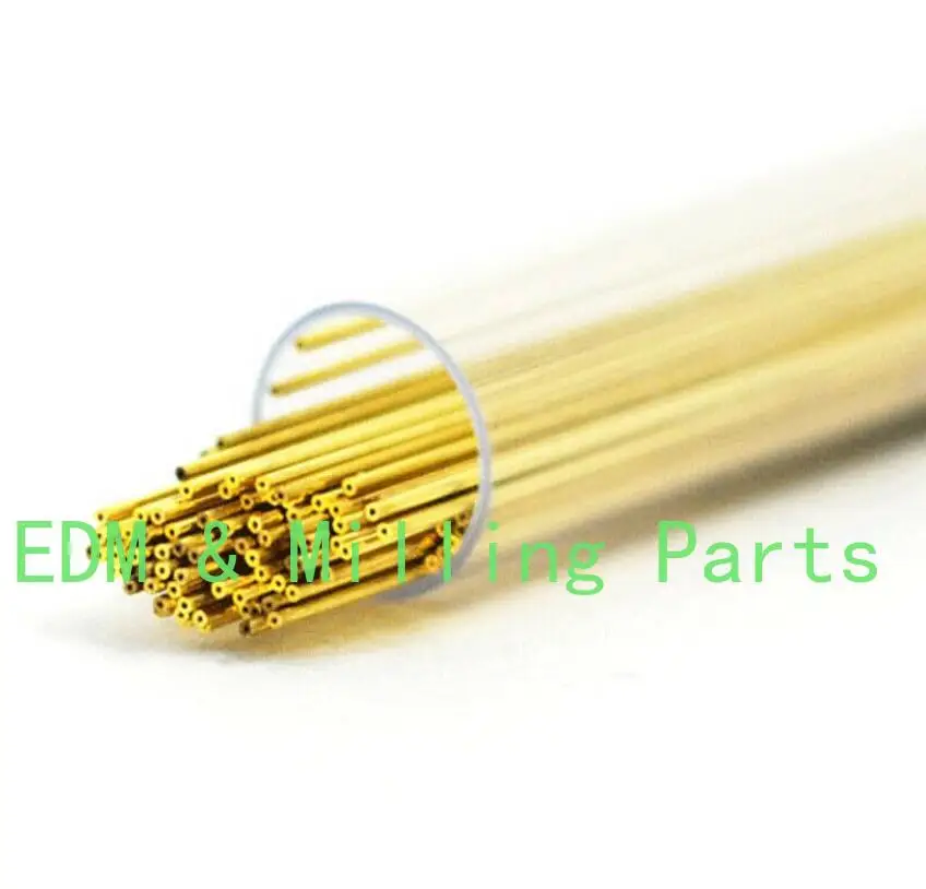 100PCS CNC EDM Drilling Machine Brass Electrode Single-Channel Tube 0.4MMX400MM For Drilling Machine Mill Part