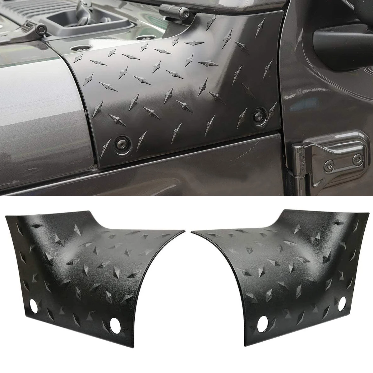 

Car Cowl Body Armor Outer Engine Hood Cowling Cover Guards For Jeep Wrangler JL JLU Sport Sahara Rubicon Gladiator JT 2018-2023