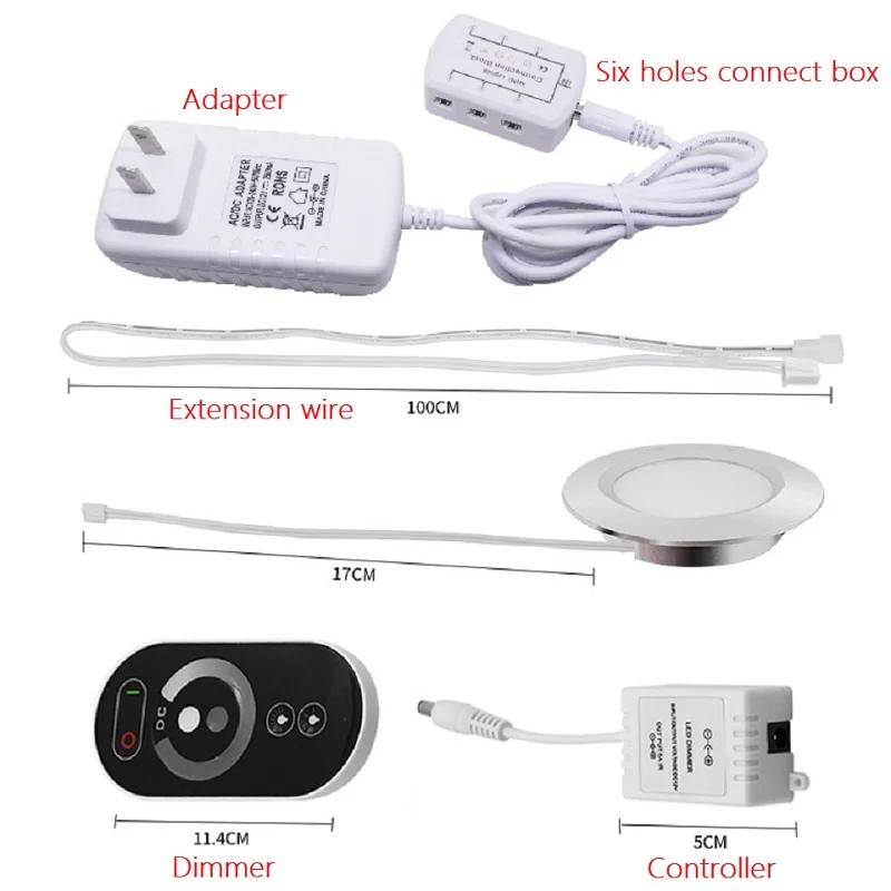 etrnLED Mini LED Downlight Dimmable Ceiling Lamp Set Recessed Spotlights Home 220V 3W Interior Kitchen Bedroom Cabinet Light