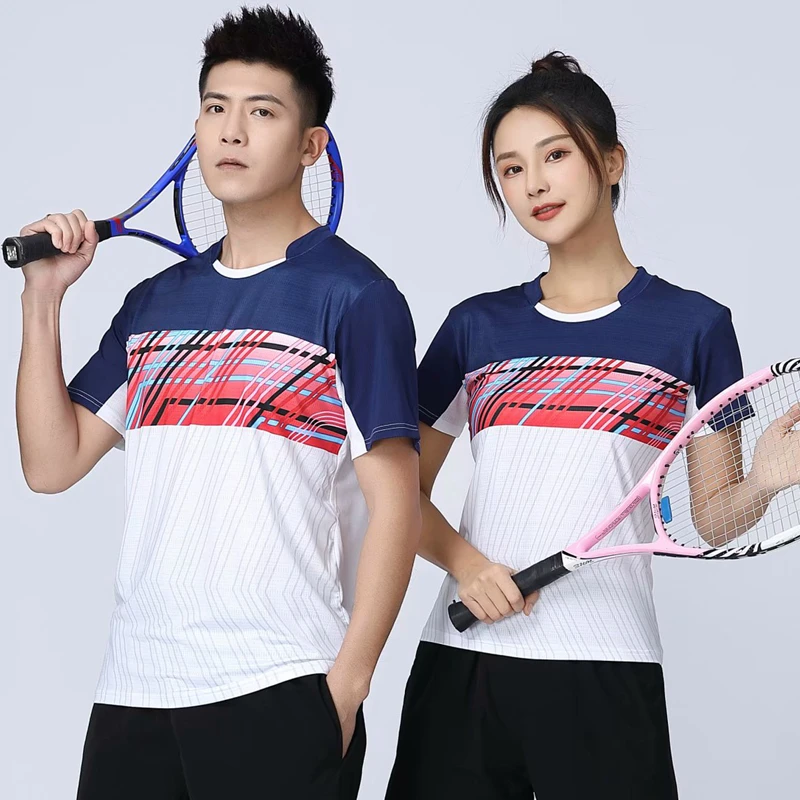 

2023 Badminton T-Shirt Men/Women Kids tennis shirt Quick Dry Short-Sleeve Training exercise Breathable Shirts For Male Female