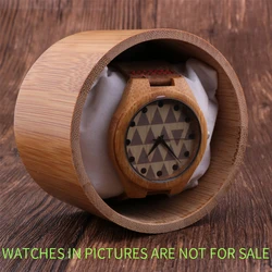 Watches bamboo Case Watches Case Wooden Gifts Boxes Jewelry Boxes  Round Wooden Gifts Box