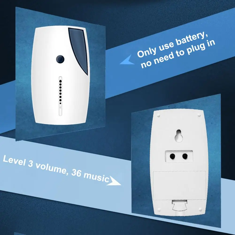 Campanello senza fili per esterni 36 melodie 3 livelli di Volume campanello ad alta sensibilità sicurezza domestica intelligente Kit campanello di benvenuto campanello per porte