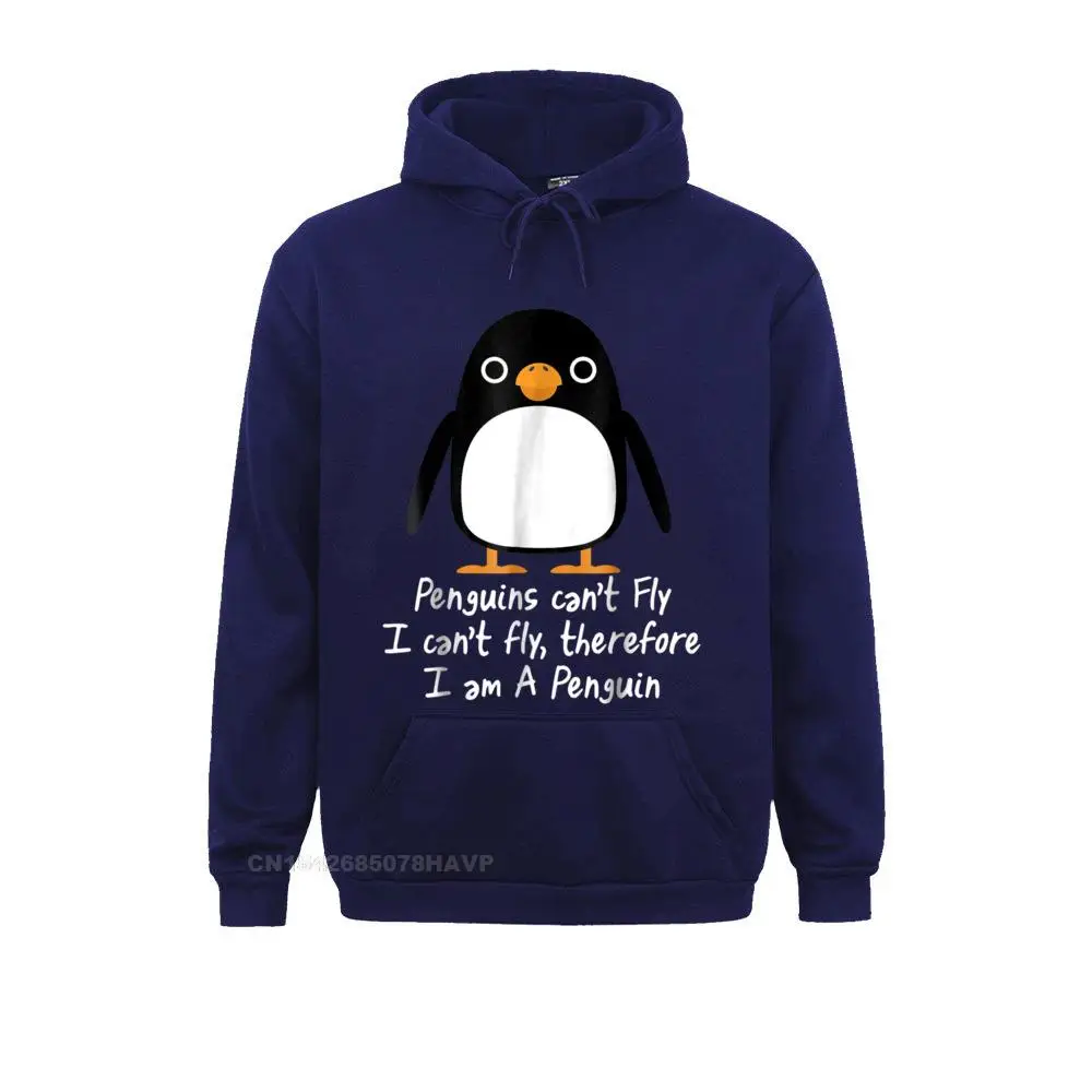 Funny Penguin Anime Hoodie Cool I Can\'t Fly Love Punk Funny Sweatshirts Men Labor Day Hoodies Anime Sweater Kawaii New