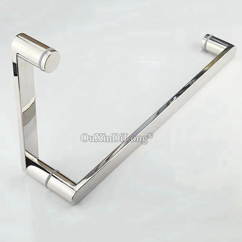 

New 2PCS 304 Stainless Steel L Shower Sliding Door Handles Glass Door Push Pull Handle Towel Bar Polished Chrome/Gold/Dumb Black
