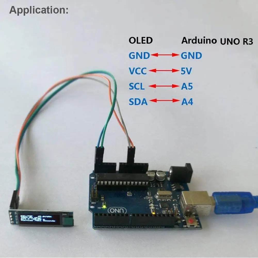 Módulo de pantalla LCD OLED I2C para Arduino, controlador de pantalla Blanco/azul, 0,91-5V, 3,3 pulgadas, SSD1306, 1 unidad