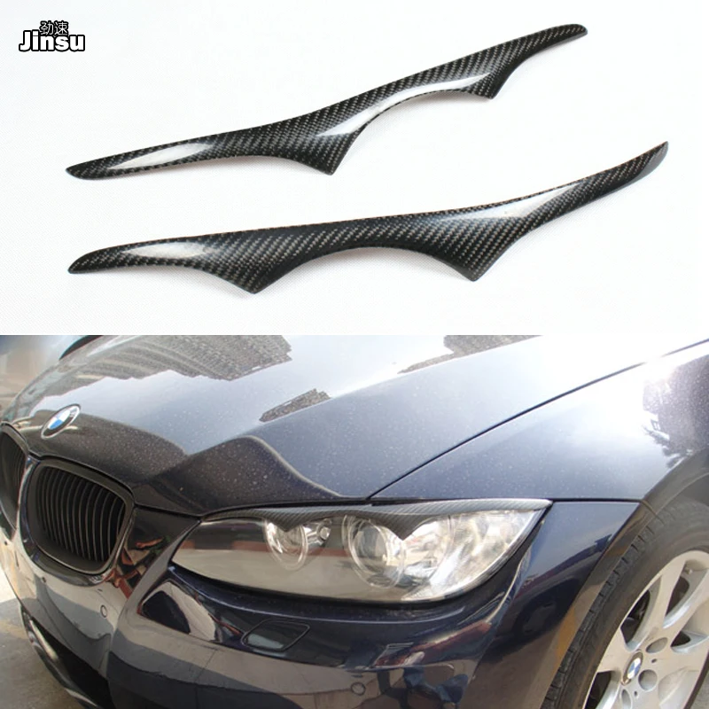 

Carbon Fiber decoration Headlights Eyebrows for BMW 3 series coupe 320i 330i 335i 2006 - 2008 E92 mtech M3 Eyelid cover stick on