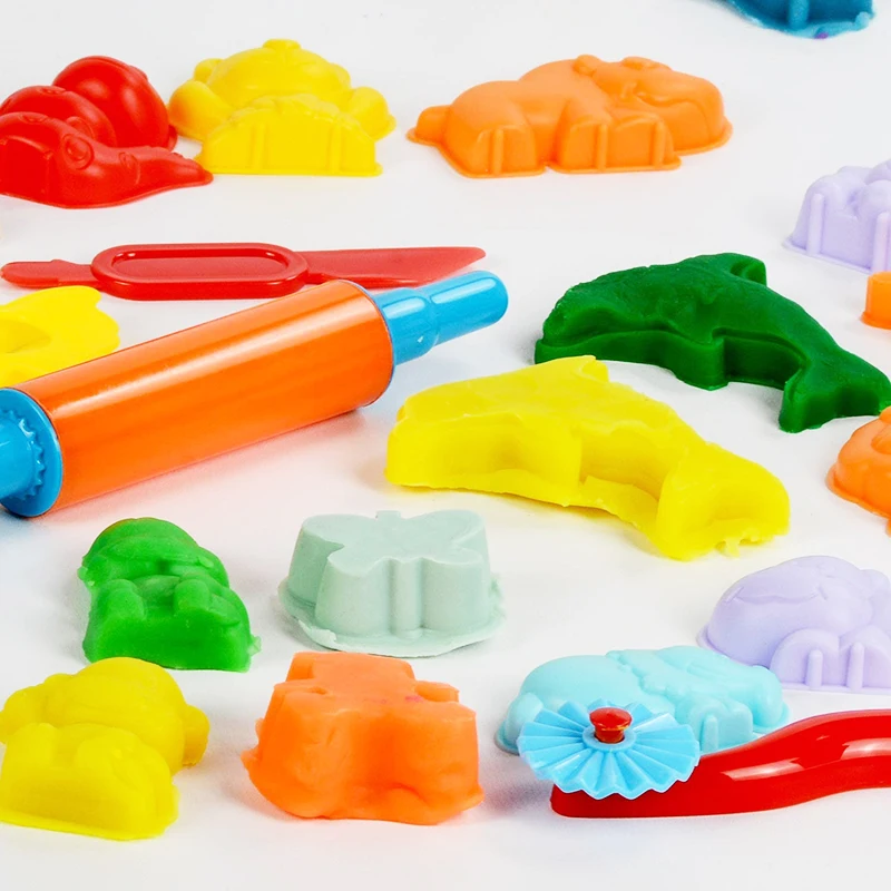 Spielen Teig Werkzeuge Kit DIY Plastilin Form Modell ier masse Zubehör Kunststoff Set Cutter Formen Spielzeug für Kinder Kinder Geschenk