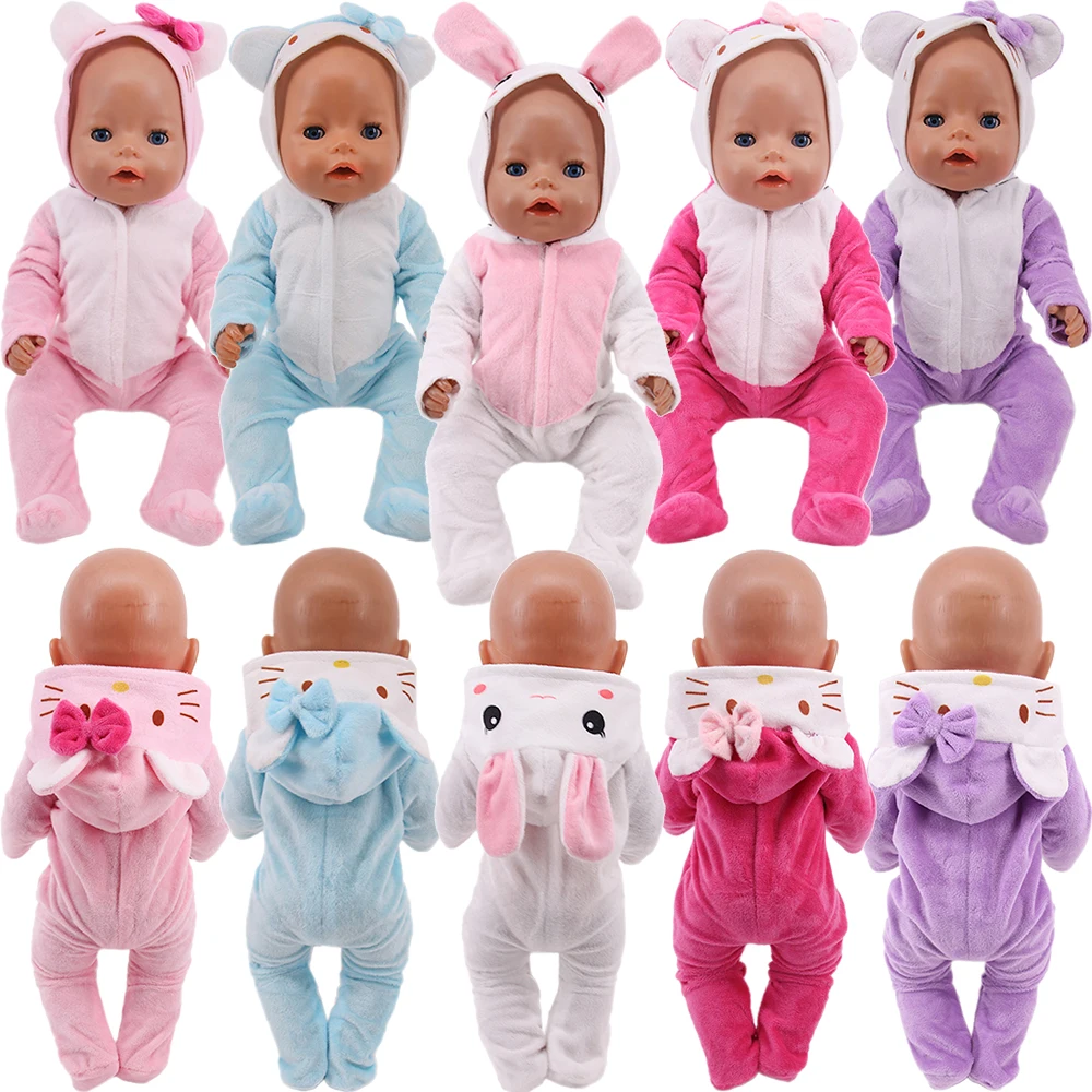 43 cm Baby New Born Clothes For 18 Inch American Doll Girl Toy 17 Inch Baby Reborn Doll Clothes Accessories Our Generation