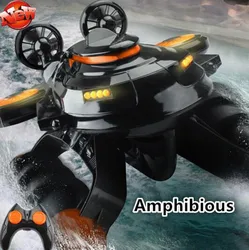 Remote Control Waterway Amphibious Hovercraft Multifunction 2.4G Waterproof Multiple Terrains Boy Large Children Toy Stunt Car