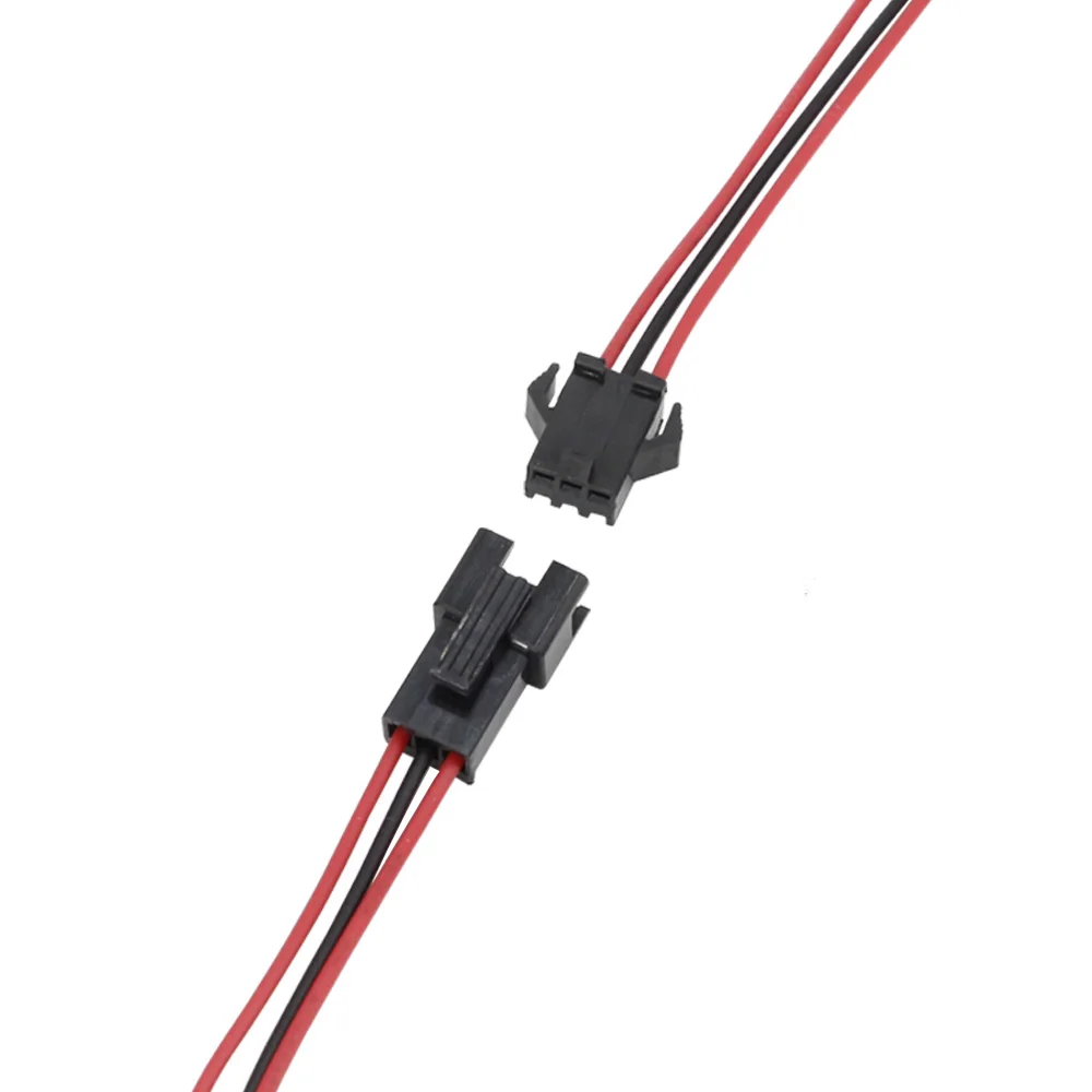 5 Sets LED Strip Connectors 2/3/4/5/6 Pin 15cm SM Plug Male to Female Wire Single Color Power Cable for LED Strips DC 2.54