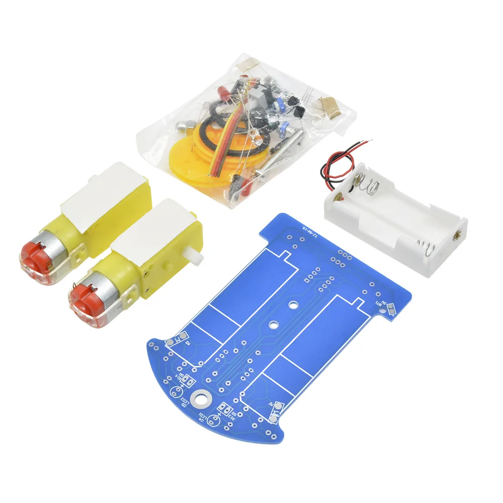 D2-1 Smart Robot Car Toys Kit Intelligent Tracking Line Smart Car wheel DIY Kit TT Motor Electronic Smart Patrol Automobile Part