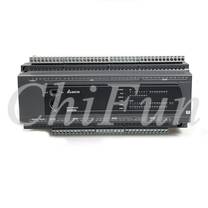 دلتا الأصلي PLC تحكم DVP58ES200T DVP58ES200R DVP60ES200T DVP60ES200R ES2 سلسلة 100-240VAC في صندوق