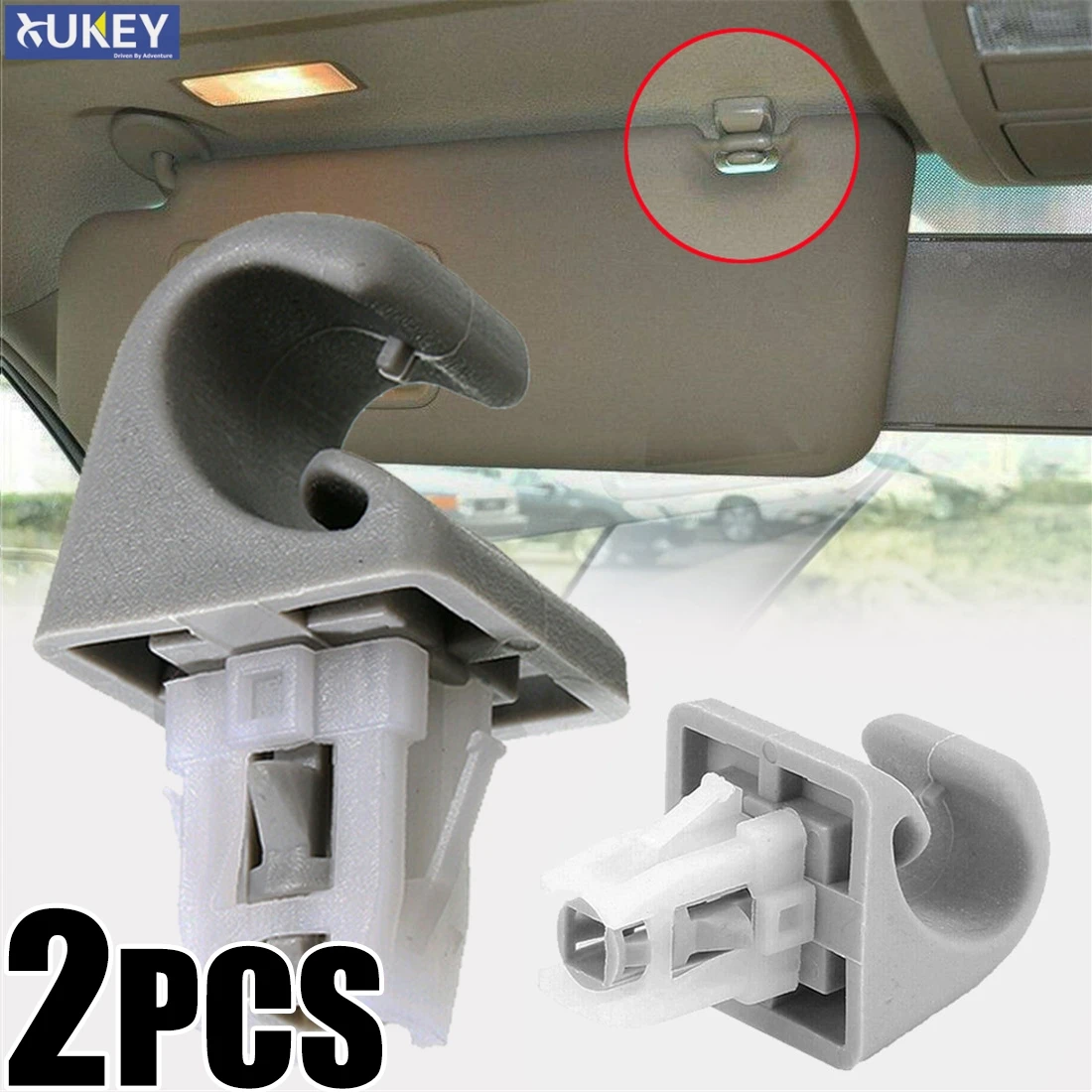 2Pcs Interior Sun Visor Hook Clips Bracket Sunvisor Retainer Auto Replacement For Toyota Camry Corolla Highlander Prius RAV4