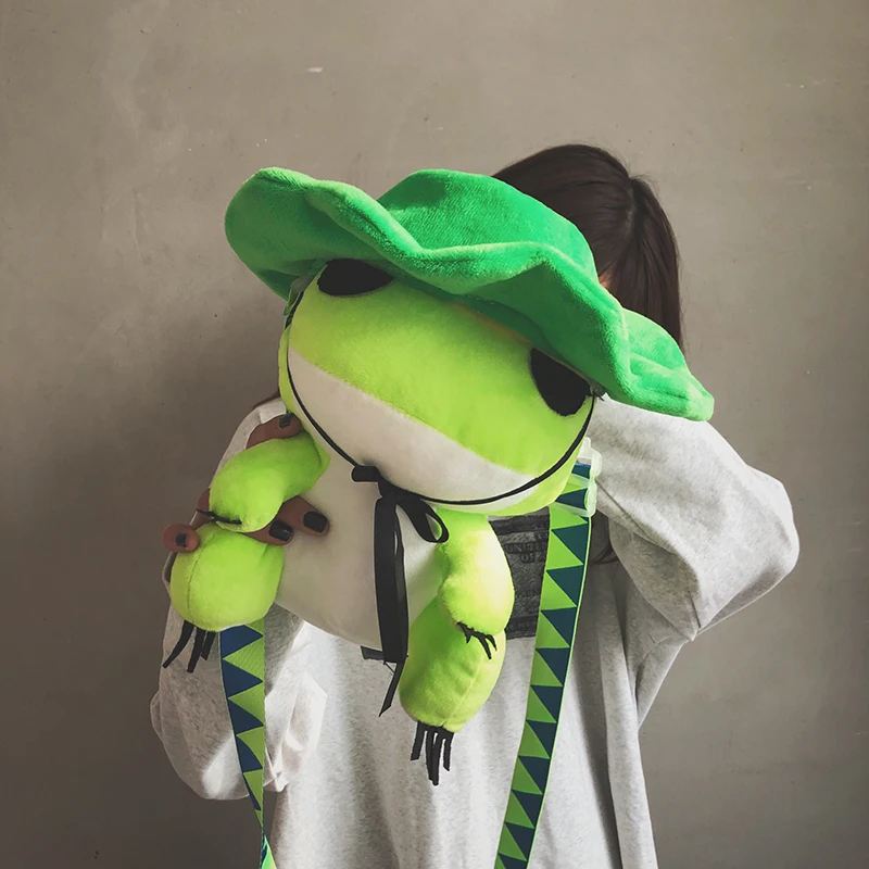 

Travel Frog Japanese Anime Plush Backpack Children Schoolbag Bags Cute Stuffed Animal Toy Doll For Girls Youth Birthday Gifts