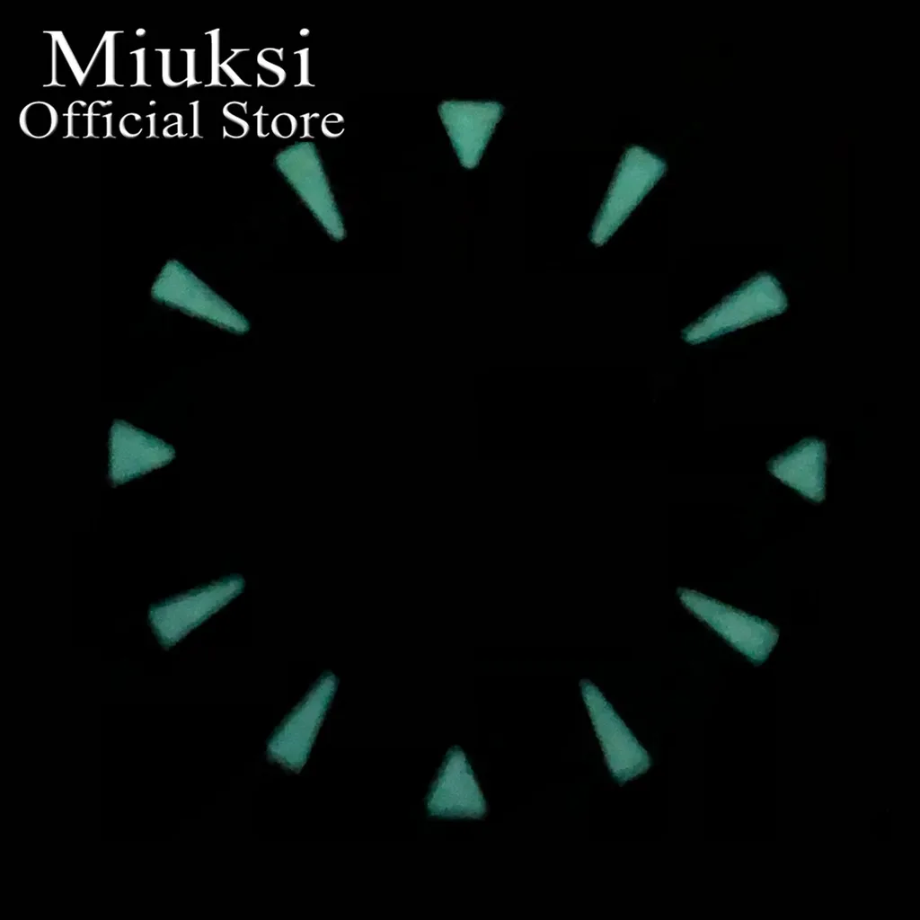 Miuksi 31ミリメートル黒青無菌ダイアル発光フィットNH36 NH36 ETA2824 2836 Miyota8205 8215 821A mingzhu DG2813 3804 PT5000運動