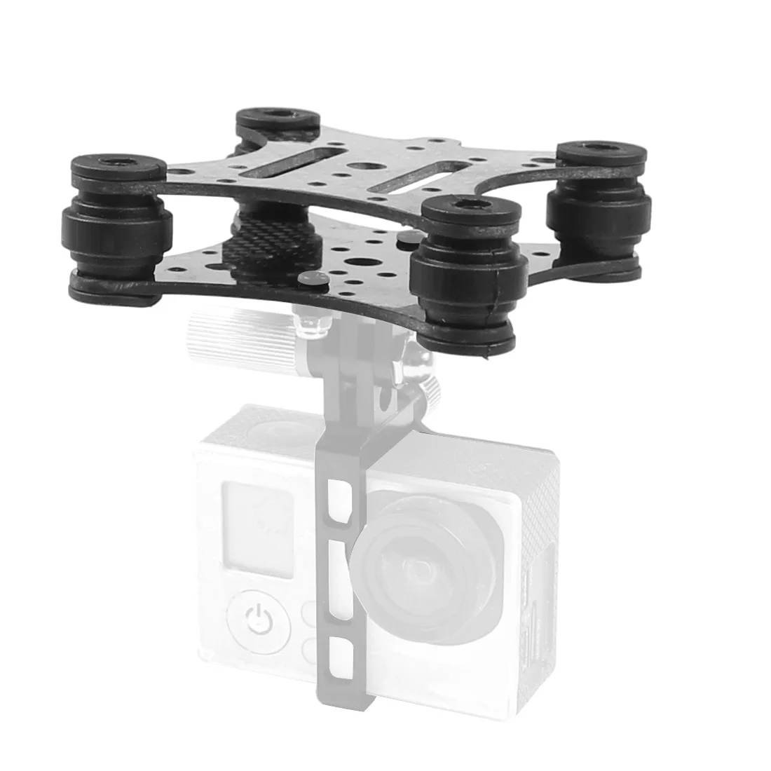 FPV-Kohlefaser-Antivibrationsplatte und Gummibälle für Phantom 1 2 Gimbal Mount Quadcopter für Gopro Hero 2 3 PTZ – Detail 1