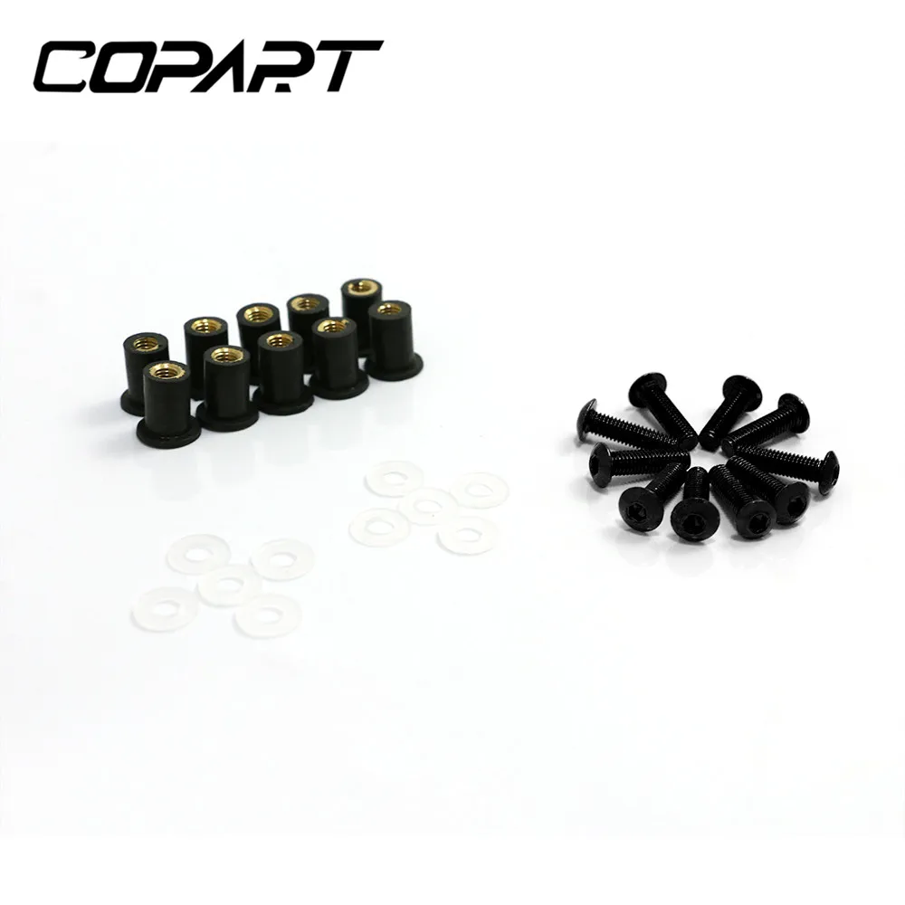 10Pcs/Set M5X15mm Motorcycle Windshield Windscreen Bolts Fairing Screw Nut Fastener For Suzuki GSXR GSX-R 600 750 1000 K1 K2 K3