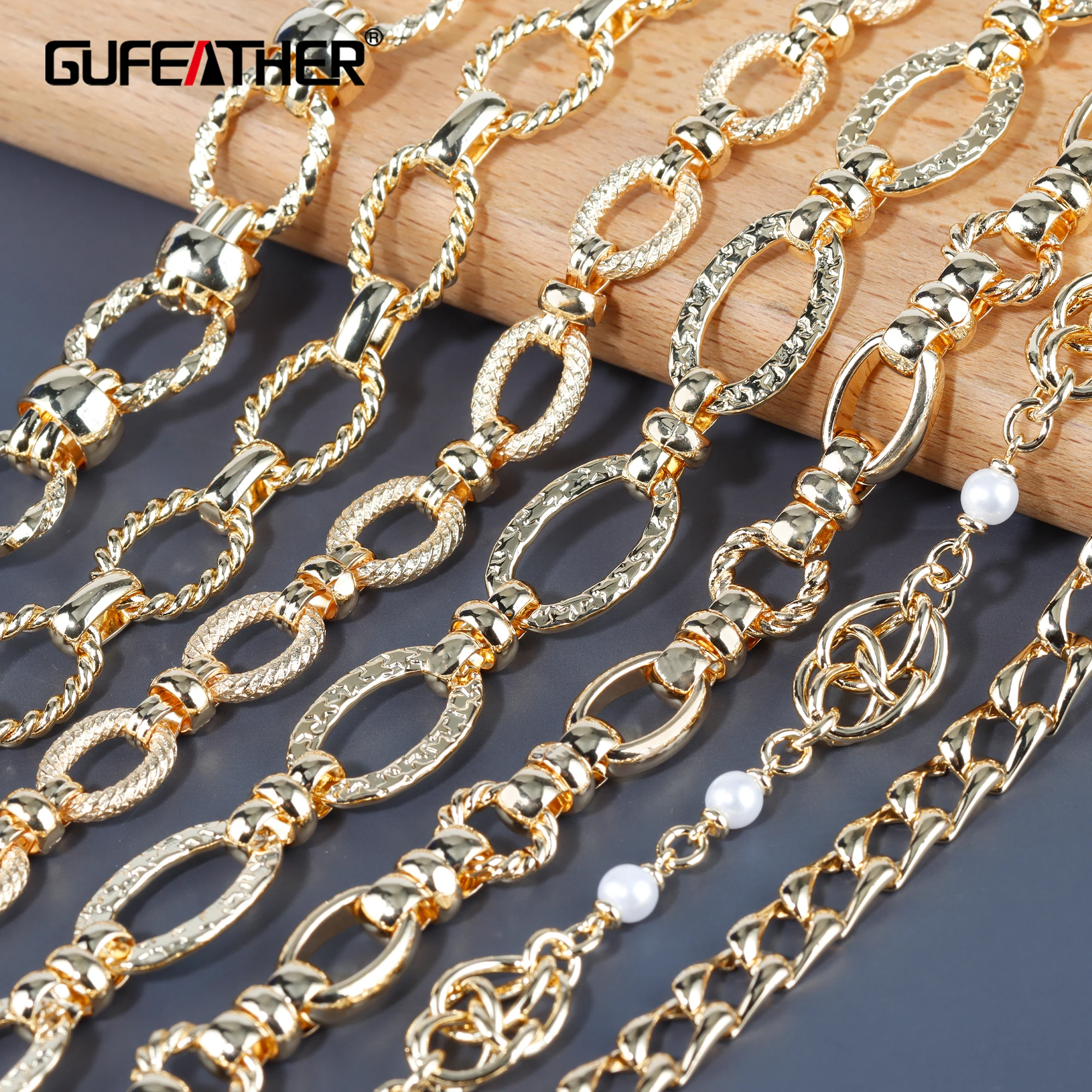 

GUFEATHER C193,diy chain,18k gold plated,0.3microns,copper metal,hand made,charms,diy bracelet necklace,jewelry making,1m/lot