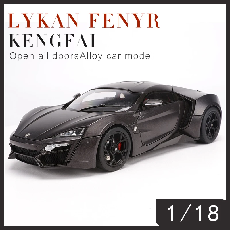 Kengfai Lykan Hyper 1:18 Alloy Car Model Open Al Doors Collection Of Mock-Up Car