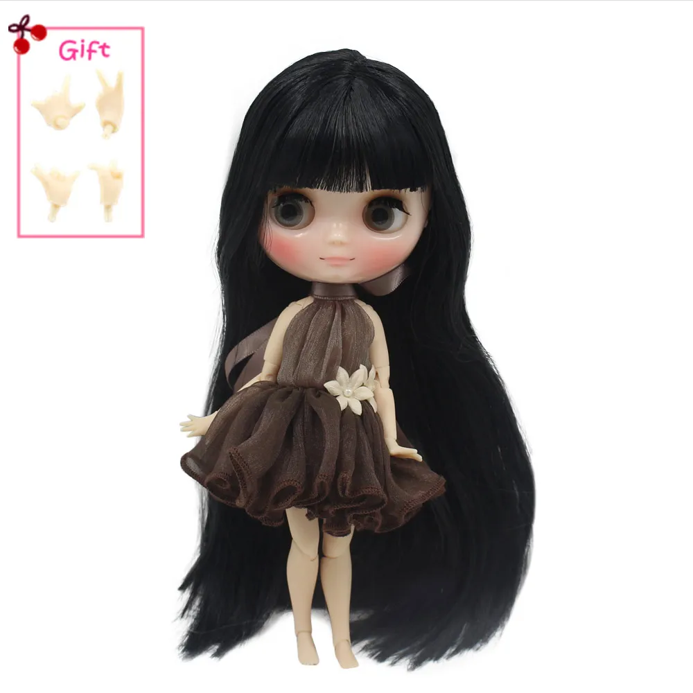 ICY DBS Middie Blyth doll Series No.210BL9601 Black hair with bangs natural skin 1/8 bjd